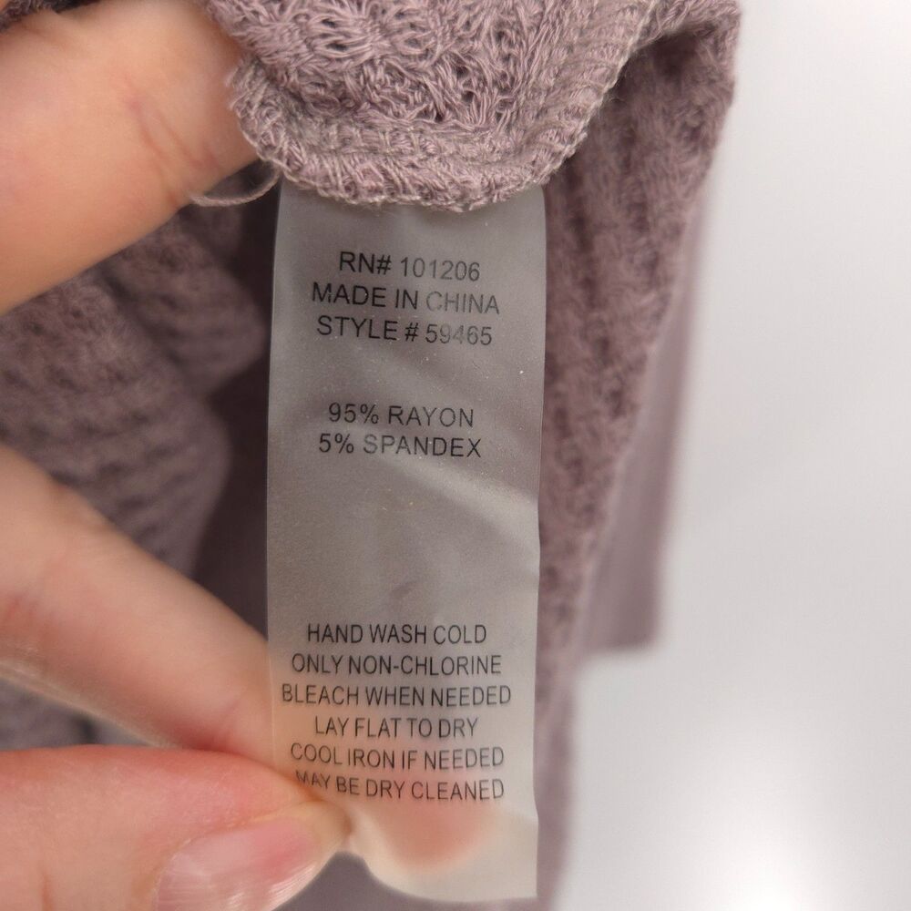 Soft Surroundings NWT cowl neck thermal waffle knit tunic top Size 2X‎ taupe - Picture 9 of 10